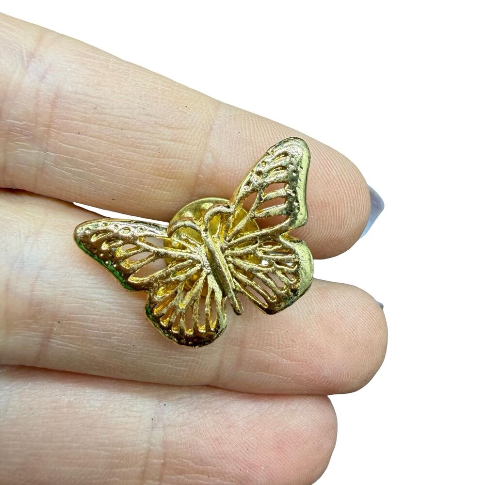 Vintage Jewelry Gold Tone Butterfly Pin Brooch